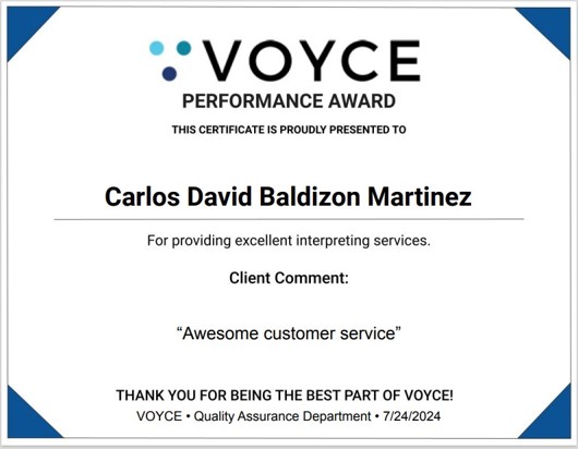 VOYCE Recognition 2