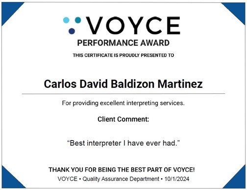 VOYCE Recognition 6